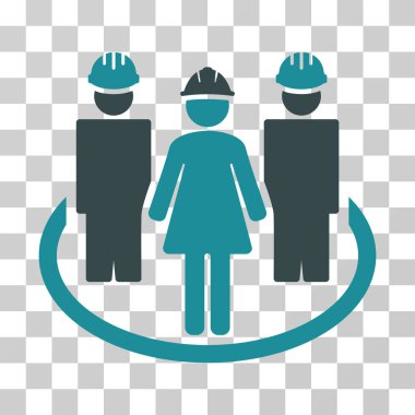 İşçi sosyal ilişkiler vektör simgesi