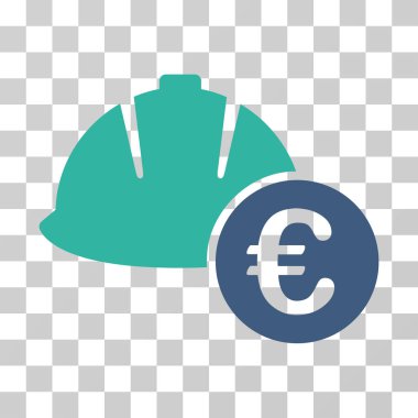 Mühendislik kask ve Euro vektör simgesi