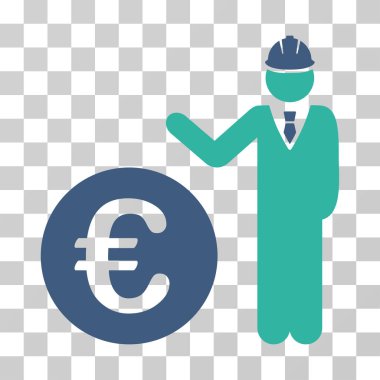 Euro geliştirici vektör simgesi