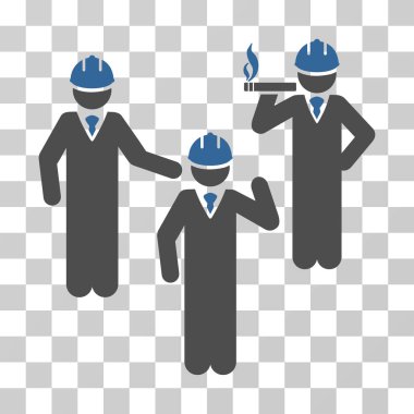 Mühendis kişi tartışma vektör simgesi