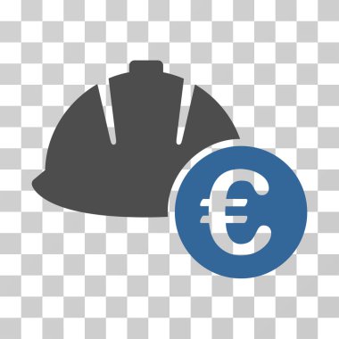 Mühendislik kask ve Euro vektör simgesi