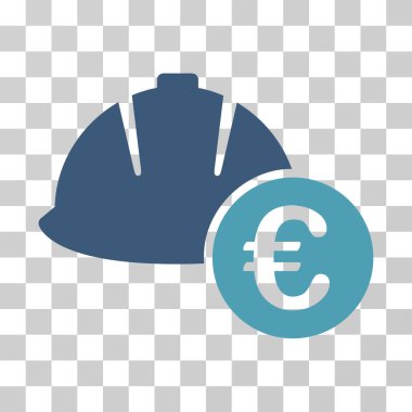 Mühendislik kask ve Euro vektör simgesi