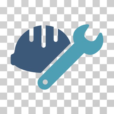 Kask ile anahtar vektör simgesine