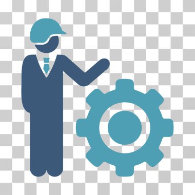 Endüstriyel dişli mühendis vektör simgesi