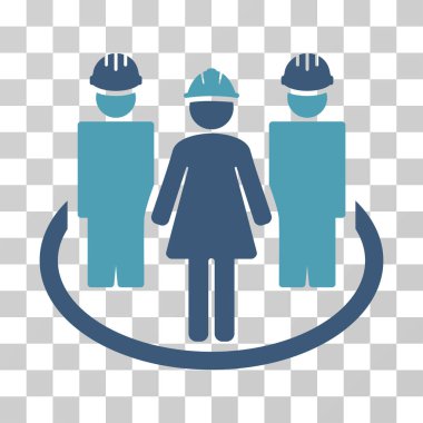 İşçi sosyal ilişkiler vektör simgesi