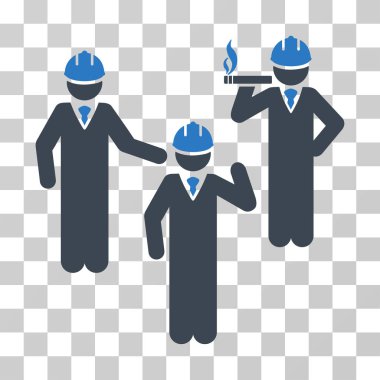 Mühendis kişi tartışma vektör simgesi