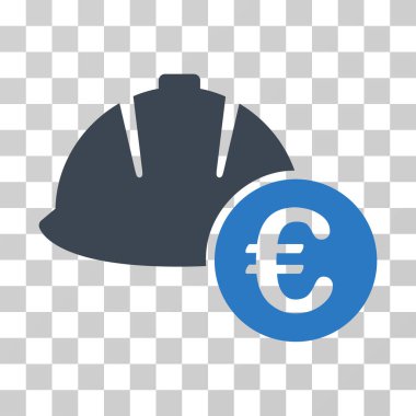 Mühendislik kask ve Euro vektör simgesi