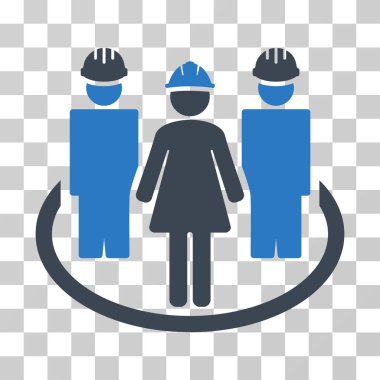 İşçi sosyal ilişkiler vektör simgesi