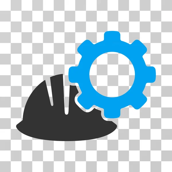 Helmet And Gear Vector Icon — Stock Vector