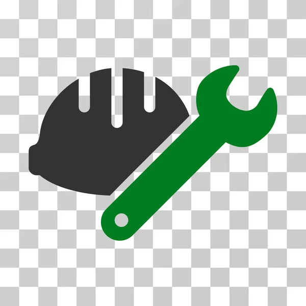 Helmet With Wrench Vector Icon — Stock Vector