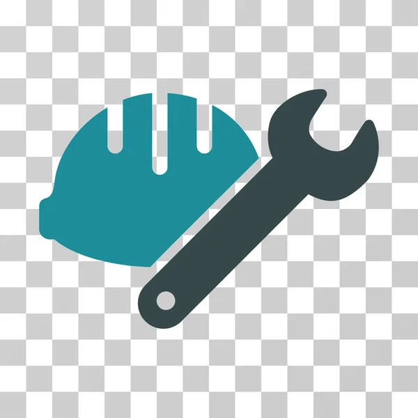 Helmet With Wrench Vector Icon — Stock Vector