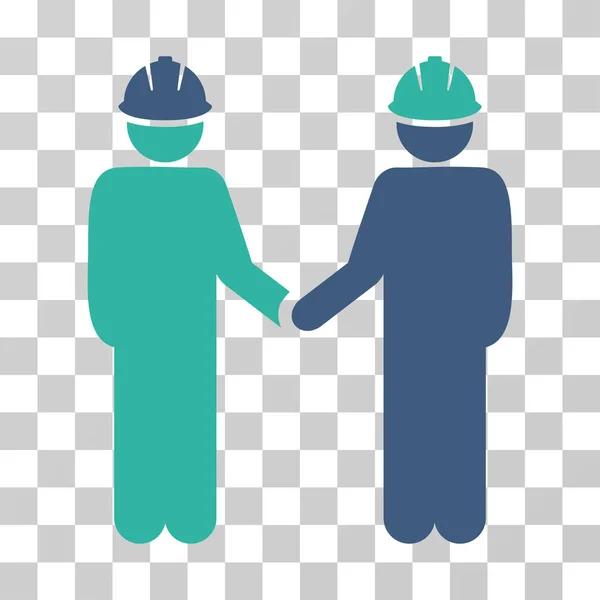 Engenheiro Pessoa Handshake Vector Icon —  Vetores de Stock