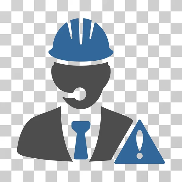 Operador de emergencia industrial Vector Icono — Vector de stock