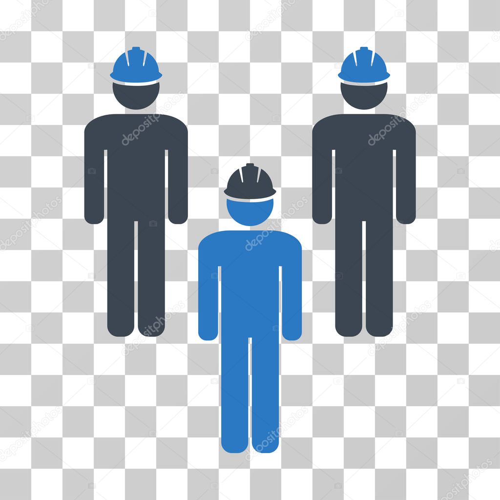 Standing Engineer Group Vector Icon