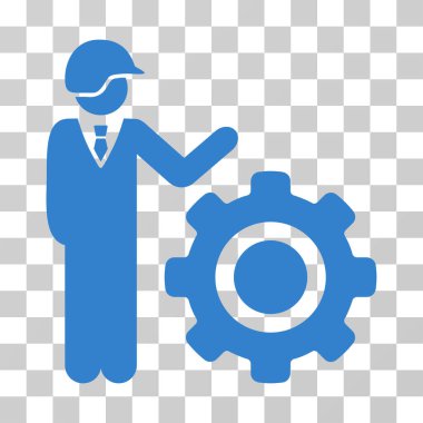 Endüstriyel dişli mühendis vektör simgesi