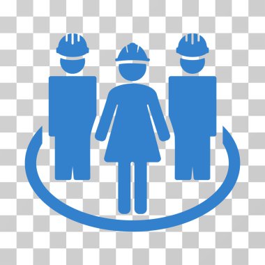 İşçi sosyal ilişkiler vektör simgesi