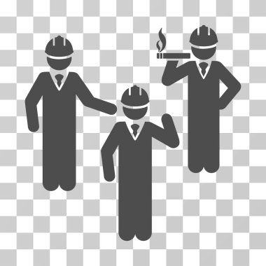 Mühendis kişi tartışma vektör simgesi