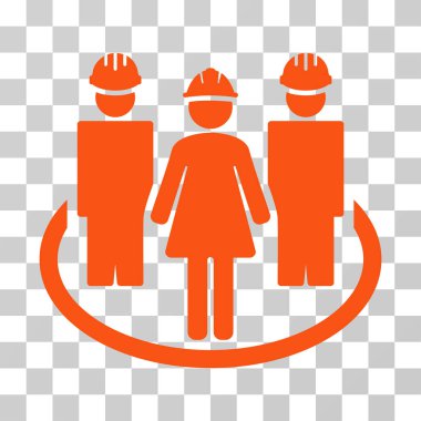 İşçi sosyal ilişkiler vektör simgesi