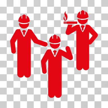 Mühendis kişi tartışma vektör simgesi