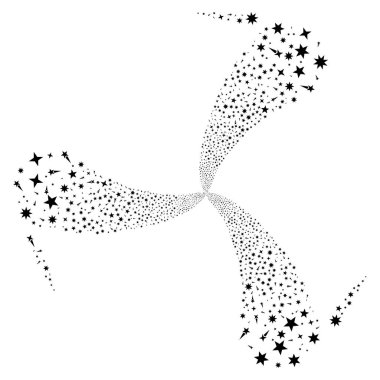 Konfeti yıldız havai fişek girdap döndürme