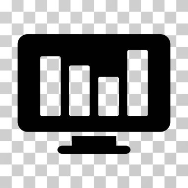 Çubuk grafik izleme vektör simgesi