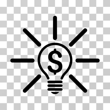 İş fikri ampul vektör simgesi