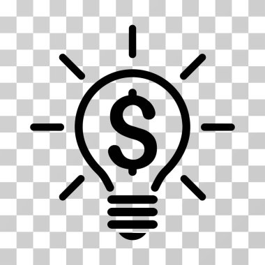 Elektrik ışık fiyat vektör simgesi