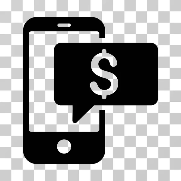 Geld Telefoon Sms Vector Icon — Stockvector