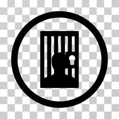 Kapalı mahkum vektör simgesi