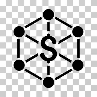 Banka ağ vektör simgesi