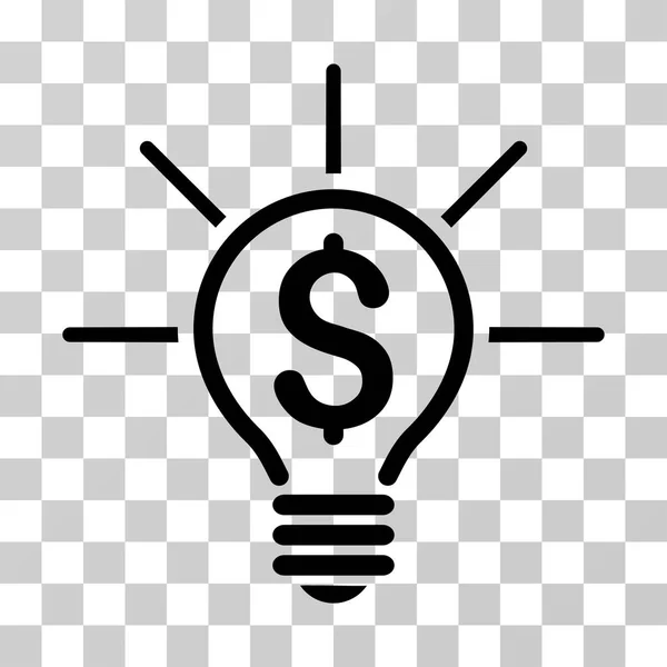 Financiële idee lamp Vector Icon — Stockvector