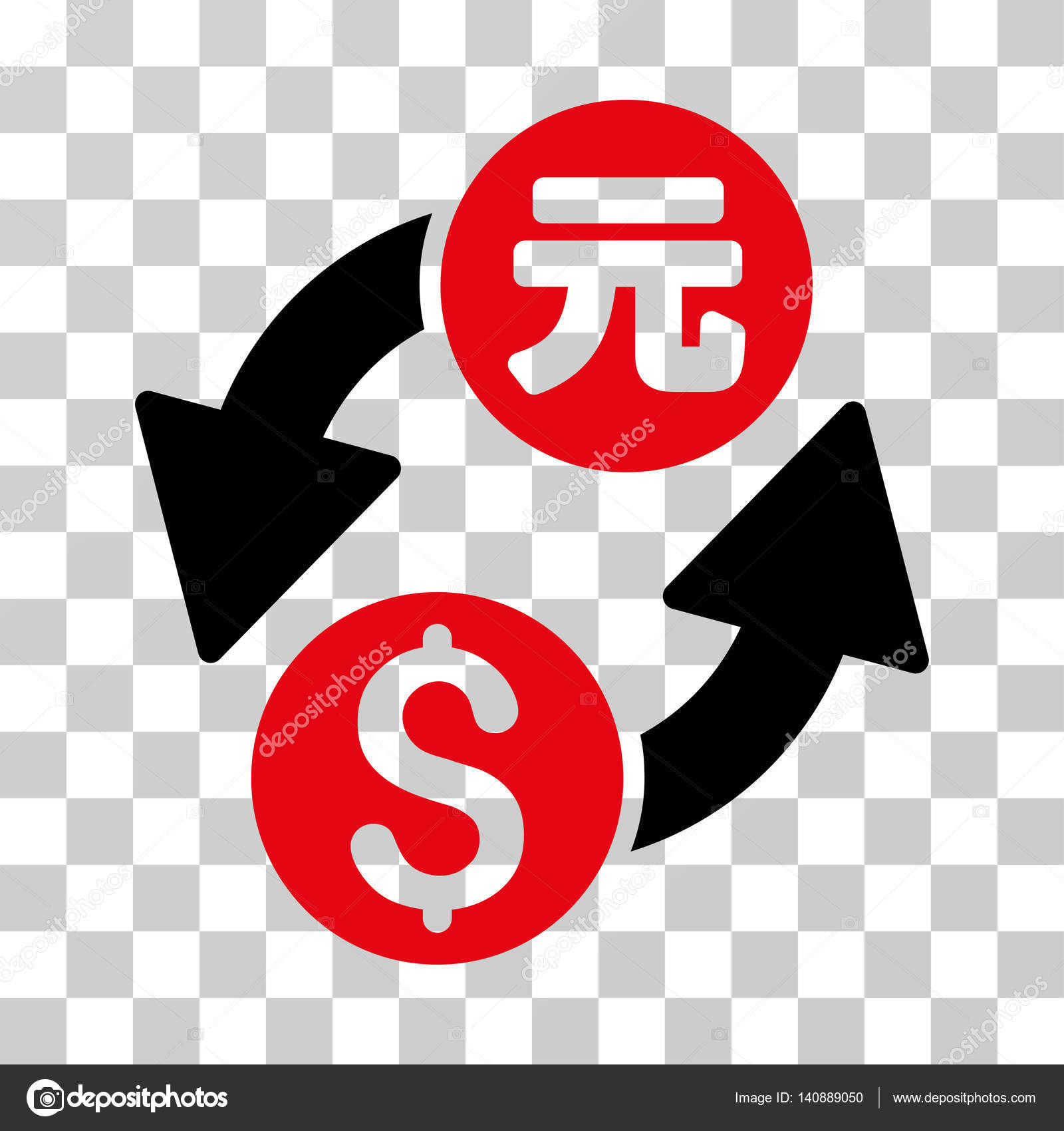 Dollar Yuan Exchange Vector Icon Stock Vector C Ahasoft 140889050 - 