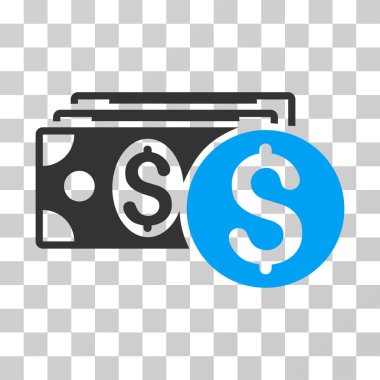 Dolar nakit vektör simgesi