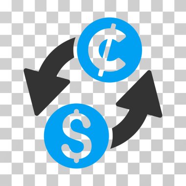 Doları Cent Exchange vektör simgesi