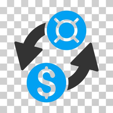 Dolar değişim vektör simgesi