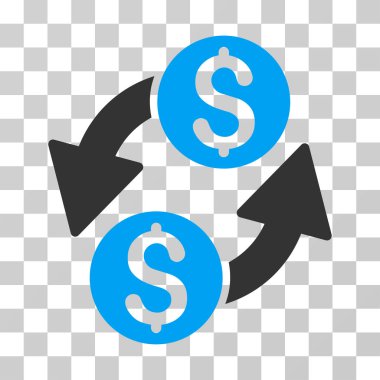 Dolar değişim vektör simgesi