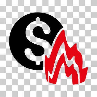 Yangın felaketi fiyat vektör simgesi