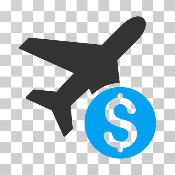 Векторная икона цены самолета — стоковый вектор