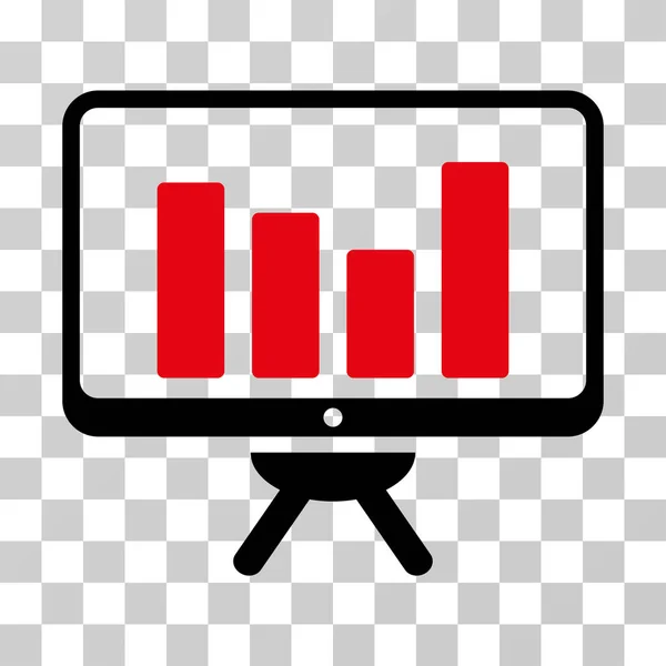 Wykres słupkowy, monitorowanie ikony wektor Board — Wektor stockowy