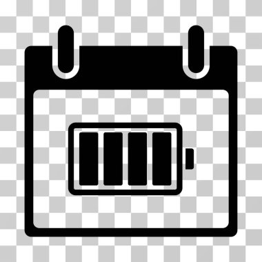 Pil takvim gün vektör simgesi