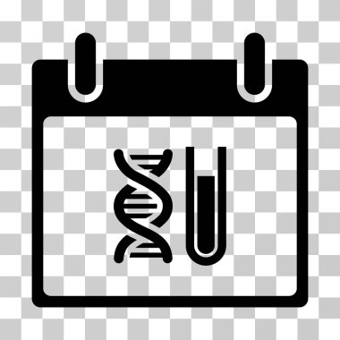 DNA analizi takvim gün vektör simgesi