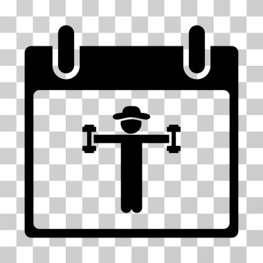 Fitness takvim gün vektör simgesi