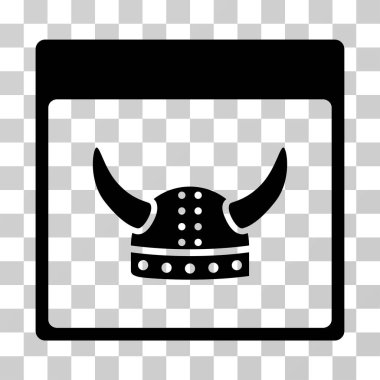 Boynuzlu eski kask takvim sayfası vektör simgesi