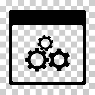 Mekanik vites sayfa vektör simge takvim