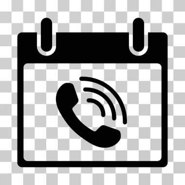 Telefon görüşmesi takvim gün vektör simgesi
