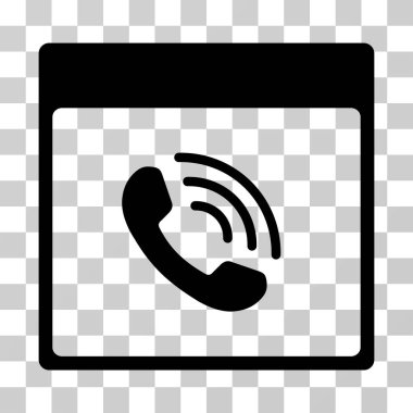 Telefon görüşmesi takvim sayfası vektör simgesi