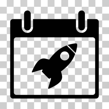 Roket takvim gün vektör simgesi