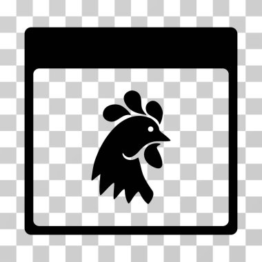 Horoz baş sayfa vektör simge takvim