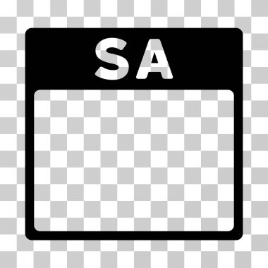 Cumartesi takvim sayfası vektör simgesi