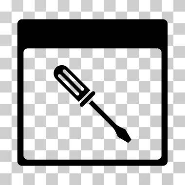 Tornavida takvim sayfası vektör simgesi